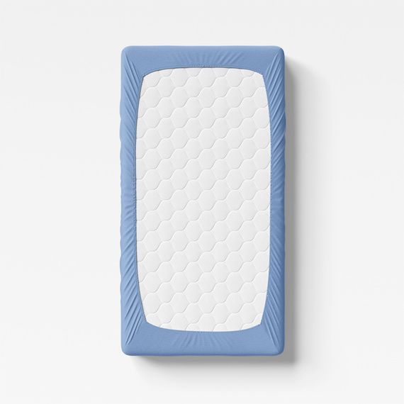 Eevi Prześcieradło dziecięce bawełniane - ciemny niebieski