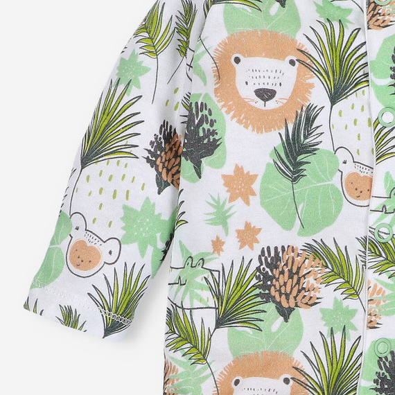 ABN-3786/LEW Lion Pajacyk z bawełny organicznej Nini zielony