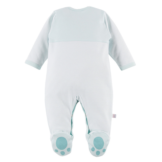 Big Bear Eevi Pajac ze stópkami - miętowy paski