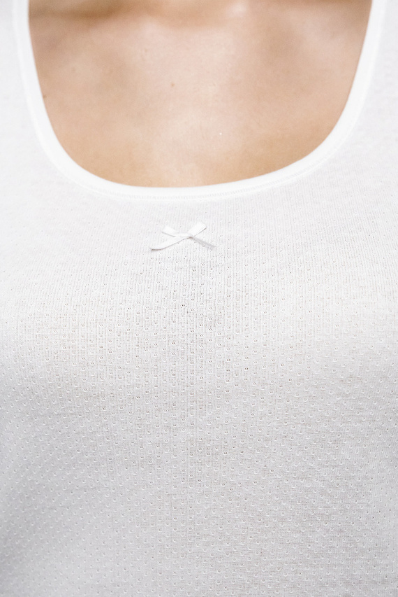 Debi Koszulka damska szerokie ramiączka Italian Fashion - biały