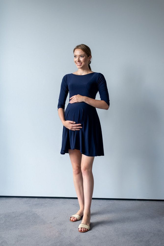 130 Sukienka  do karmienia  MIRACLE-granatowy