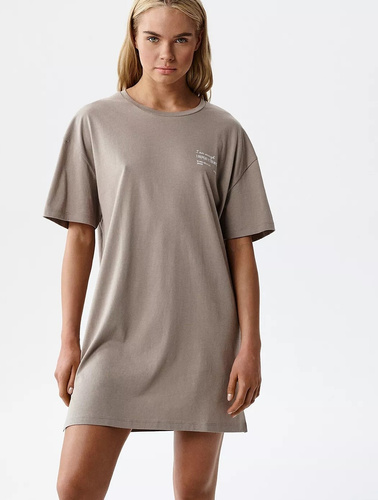 Koszula nocna NLD-001 100% bawełna, krótki rękaw skalny