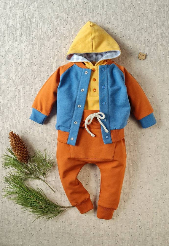 2817 Jack Marija Bluza dresowa - brąz/turkus