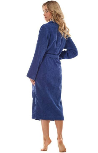 2408 Szlafrok Damski Frotte L&L - navy