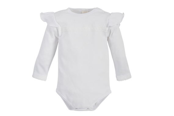 "Paris Girl" Makoma Body z długim rękawem biały