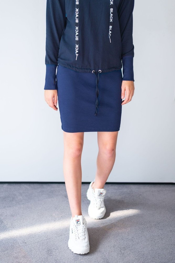 128 Dresowa Sukienka MIRACLE- granatowy