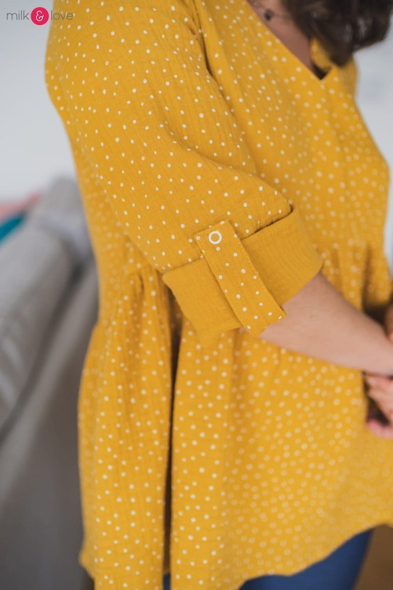 Mother Nature Milk&Love Tunika do karmienia musztardowa