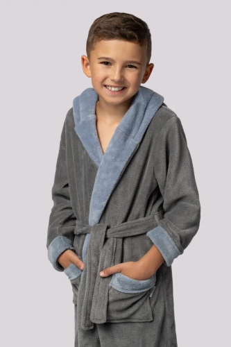 Delfino Szlafrok dziecięcy Kids Envie blue/grey