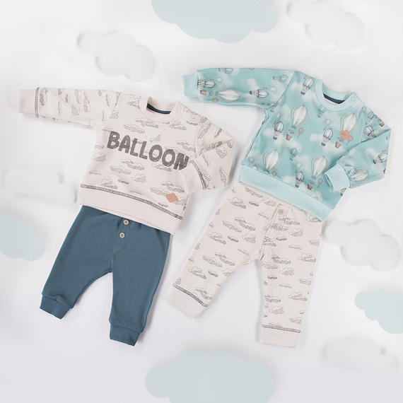 Balloons Eevi Bluza dresowa- beż druk