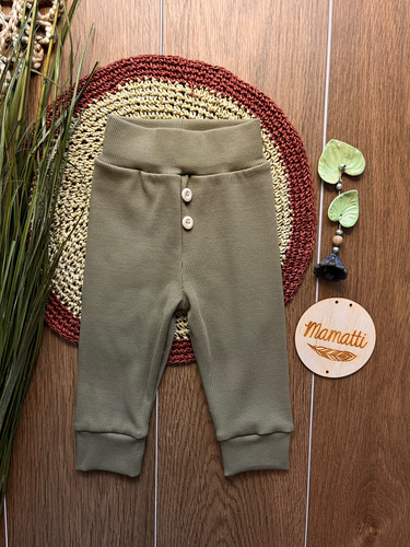 LJ816 Mamatti Legginsy dziewczęce dzwony - brązowy
