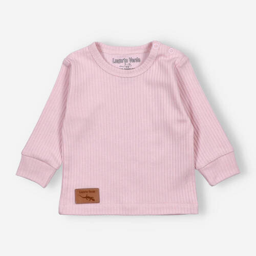 Lagarto Verde Bluzka z dzianiny prążkowej  - różowy