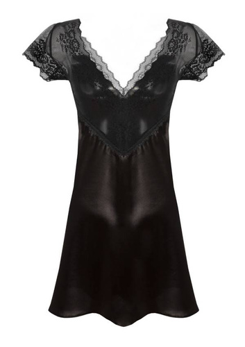 Josephine Halka satynowa koszulka damska DKaren - czarny