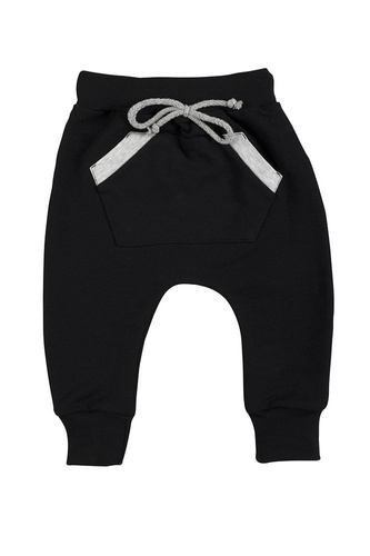 "BLACK" Makoma Spodnie niemowlęce dresowe czarny