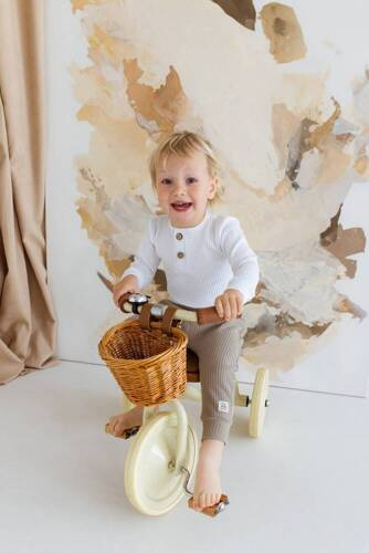 "Waffel Stone" Makoma Body polo z długim rękawem white