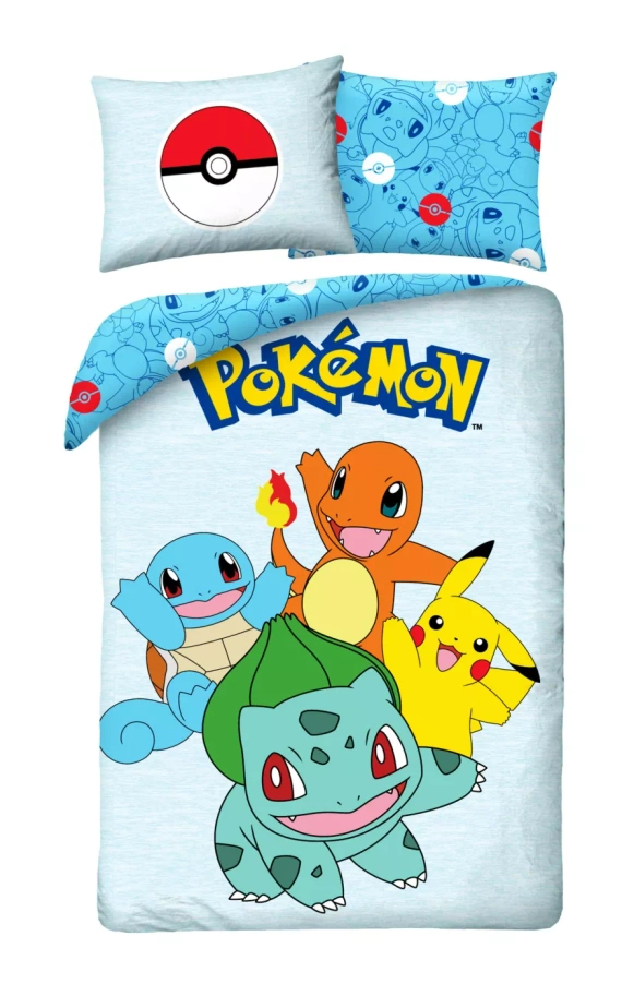 Pokemon Pościel bawełniana Kids 12 Halantex – 100% bawełna, zamek błyskawiczny, gramatura 115 g/m²