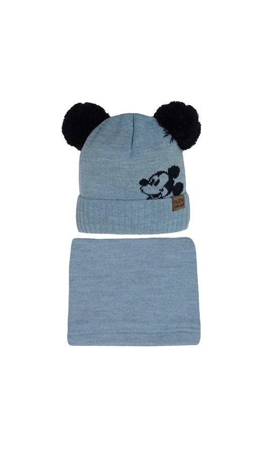 46-434 Czapka + komin Zestaw dziecięcy AJS mix-kolor