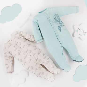 Balloons Eevi Pajac ze stópkami - jasny turkus