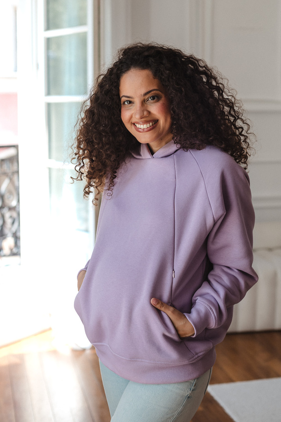 Motherhood Milk&Love bluza do karmienia oversize fioletowy