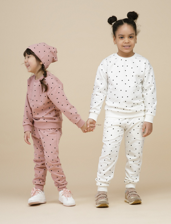 Tres Bien Pinokio Bluza wciągana - róż groszki