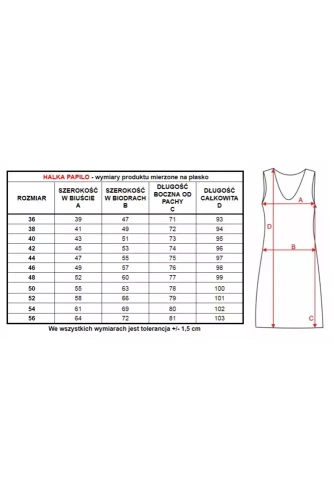 6278 Papilo halka koszula nocna damska Mewa ecru