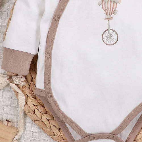 ABN-5582 Circus Body kopertowe niemowlęce Nini – 100% bawełna organiczna, bezniklowe napy, produkcja polska