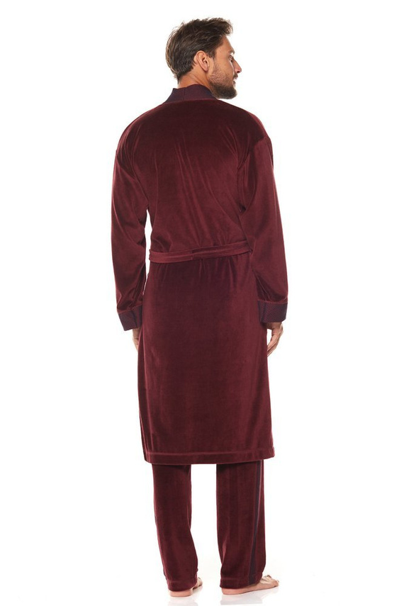 2050 Royal szlafrok męski L&L - bordowy