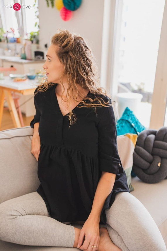 Mother Nature Milk&Love Tunika do karmienia czarna