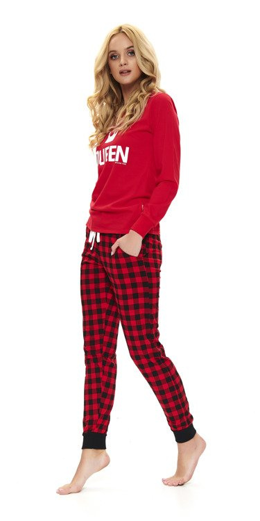 9748 Piżama Damska Doctor Nap - red