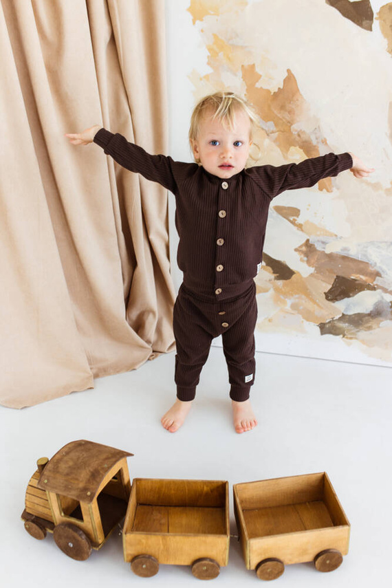 "Natural Waffel" Makoma Bluza mocha