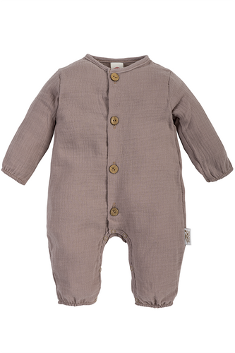 "Just Muslin" Makoma Pajac muślinowy cappuccino