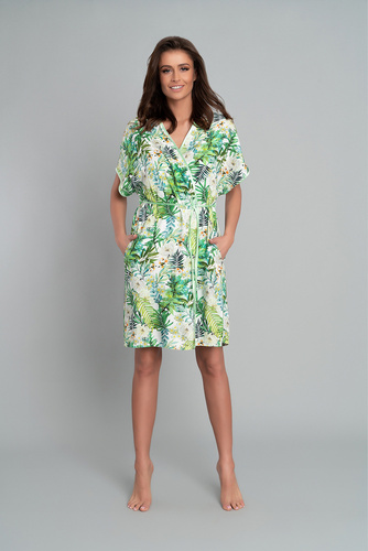 Florina Szlafrok Damski Italian Fashion - druk liście