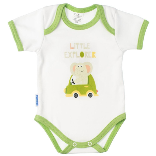 Little Explorer Martex body niemowlęce krótki rękaw zielony