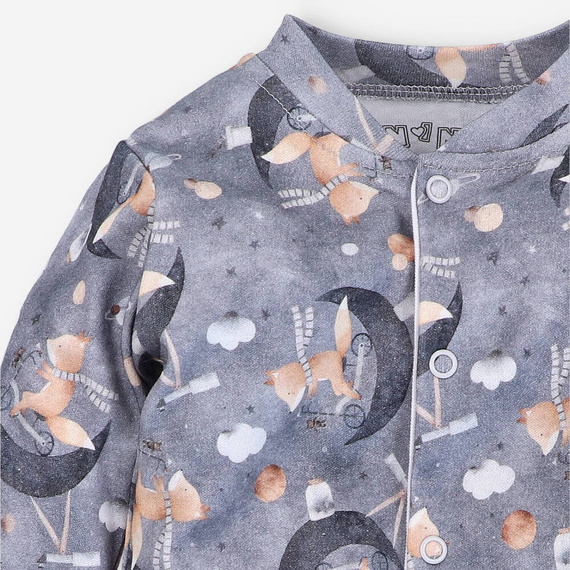 Space Tour Pajacyk z bawełny organicznej Nini druk