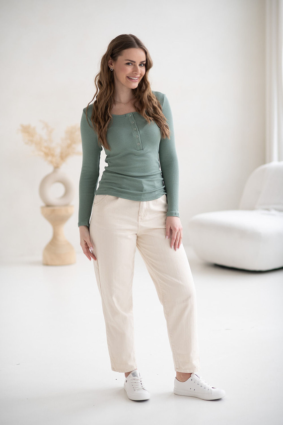 Bluzka ciążowa i do karmienia Tummy Milk&Love wiskoza szałwia