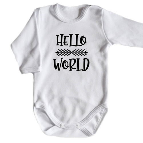 Body długi rękaw "Hello World" Moocha czerwony