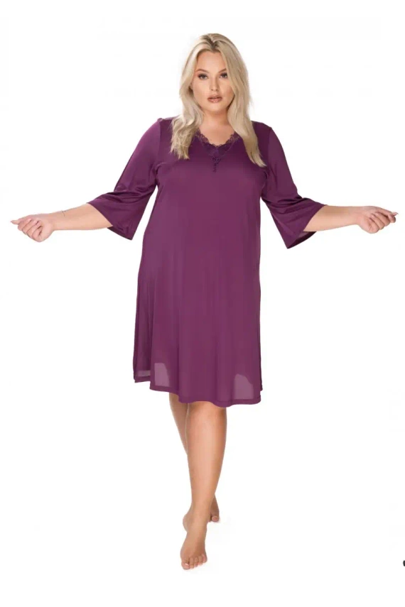 86400 Elena koszula nocna damska Mewa bakłażanowy