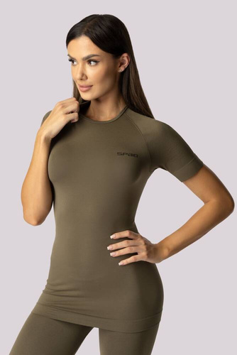 Alpha koszulka termoaktywna damska krótki rękaw Spaio forest green