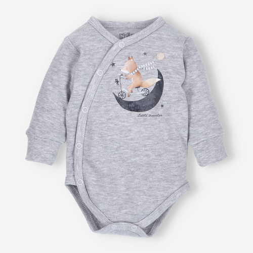 ABN-4622/SZM Space Tour Body kopertowe z bawełny organicznej Nini szary