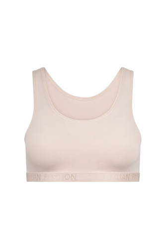 Nikola Italian Fashion Stanik dziewczęcy, szerokie ramiączko - puder