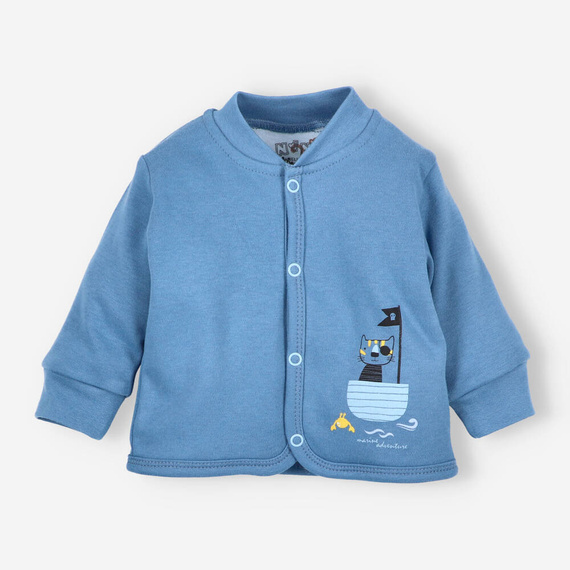 Piraci Bluza dresowa rozpinana z bawełny organicznej Nini niebieski