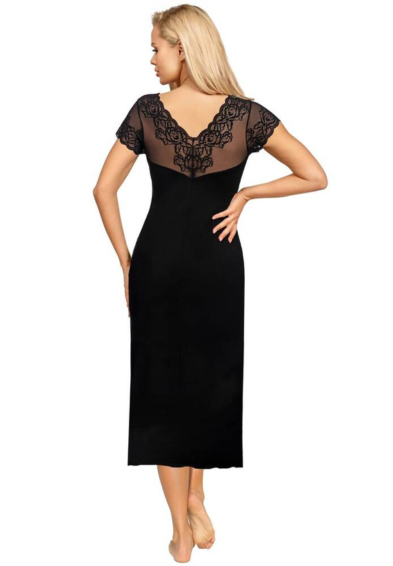 Ivana Long koszulka nocna Donna -czarny