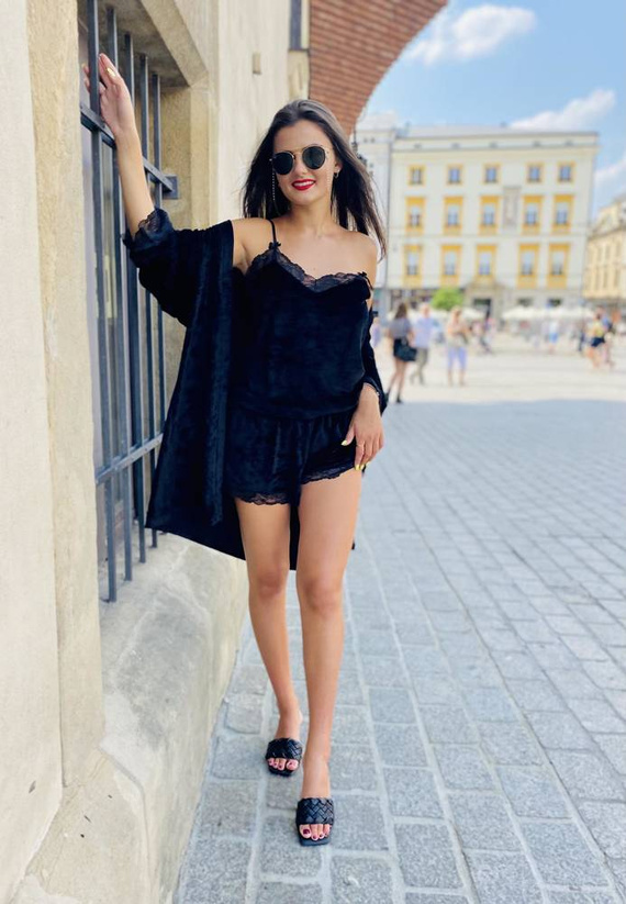 613 Milagros Piżama Damska Forex - czarny