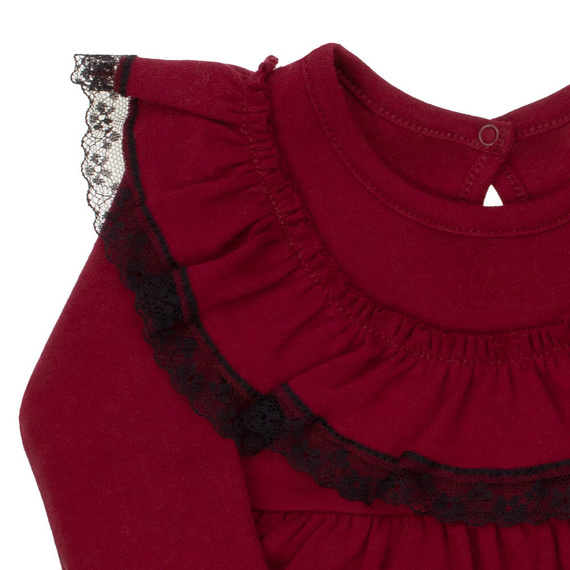 Sukienko-body 163176 "Magia Świąt" Nicol - bordo