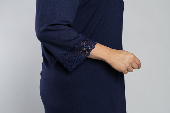 Izyda Piżama 3/4 rękaw, 3/4 spodnie Italian Fashion - granat