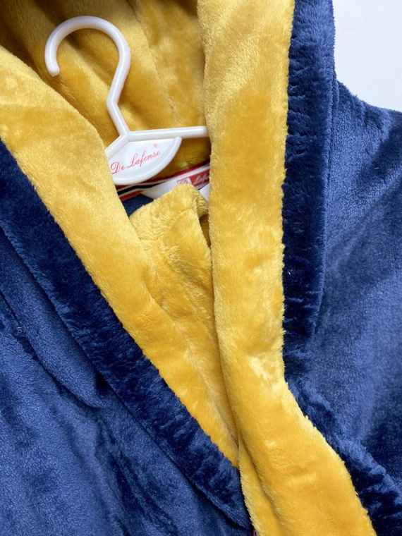 627 Soraya Krótki Szlafrok damski Forex - granat / miodowy