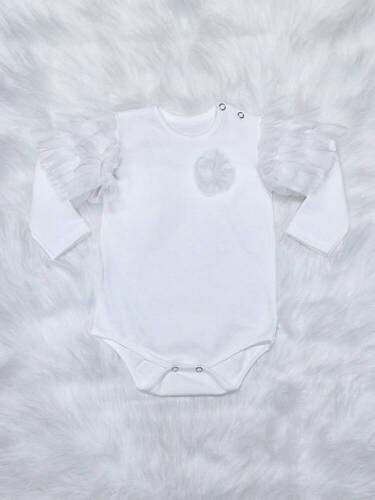 Carmen Bambarillo Body z długim rękawem ecru