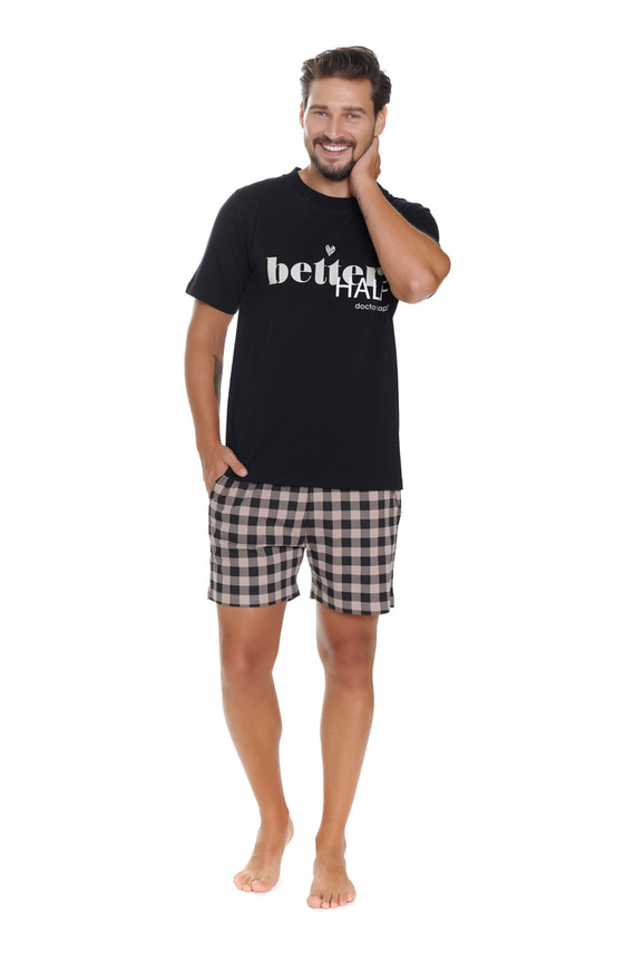5342 "The best" Piżama Męska Doctor Nap - black