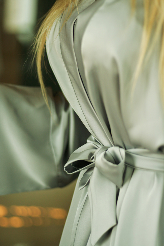 Panama Szlafrok Damski Podomka Kalimo - silver