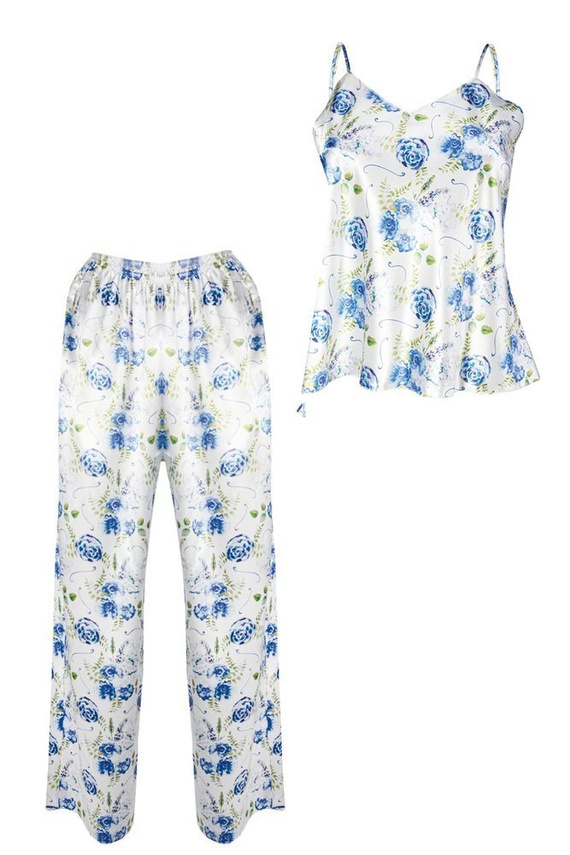 DK-KI Flowers Komplet Damski Piżama DKaren - 3 biały
