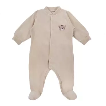 "Baby Love" Ewa Klucze Pajac welurowy z naszywką- beż